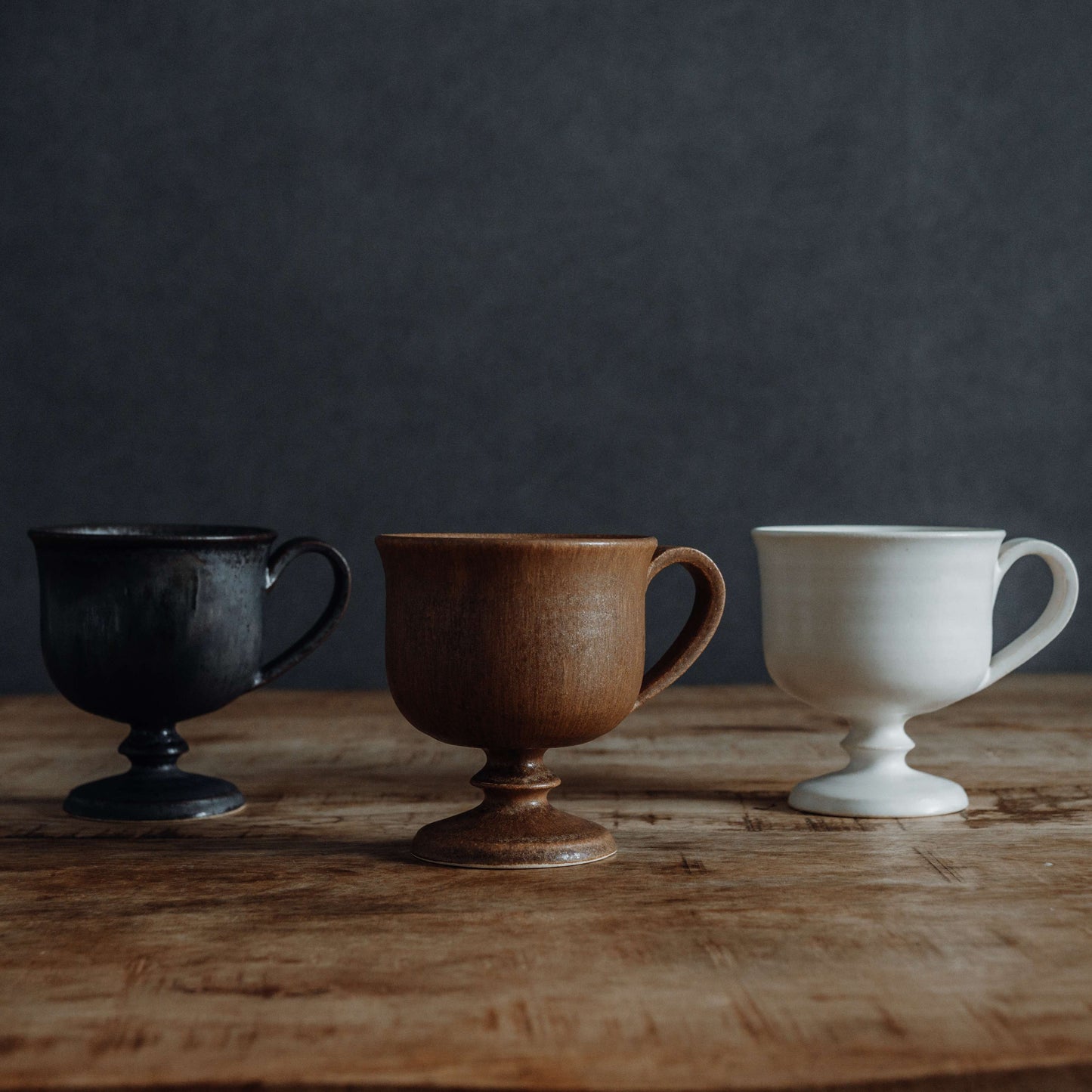 Beaded foot coffee cup 3色のカラーバリエーション比較