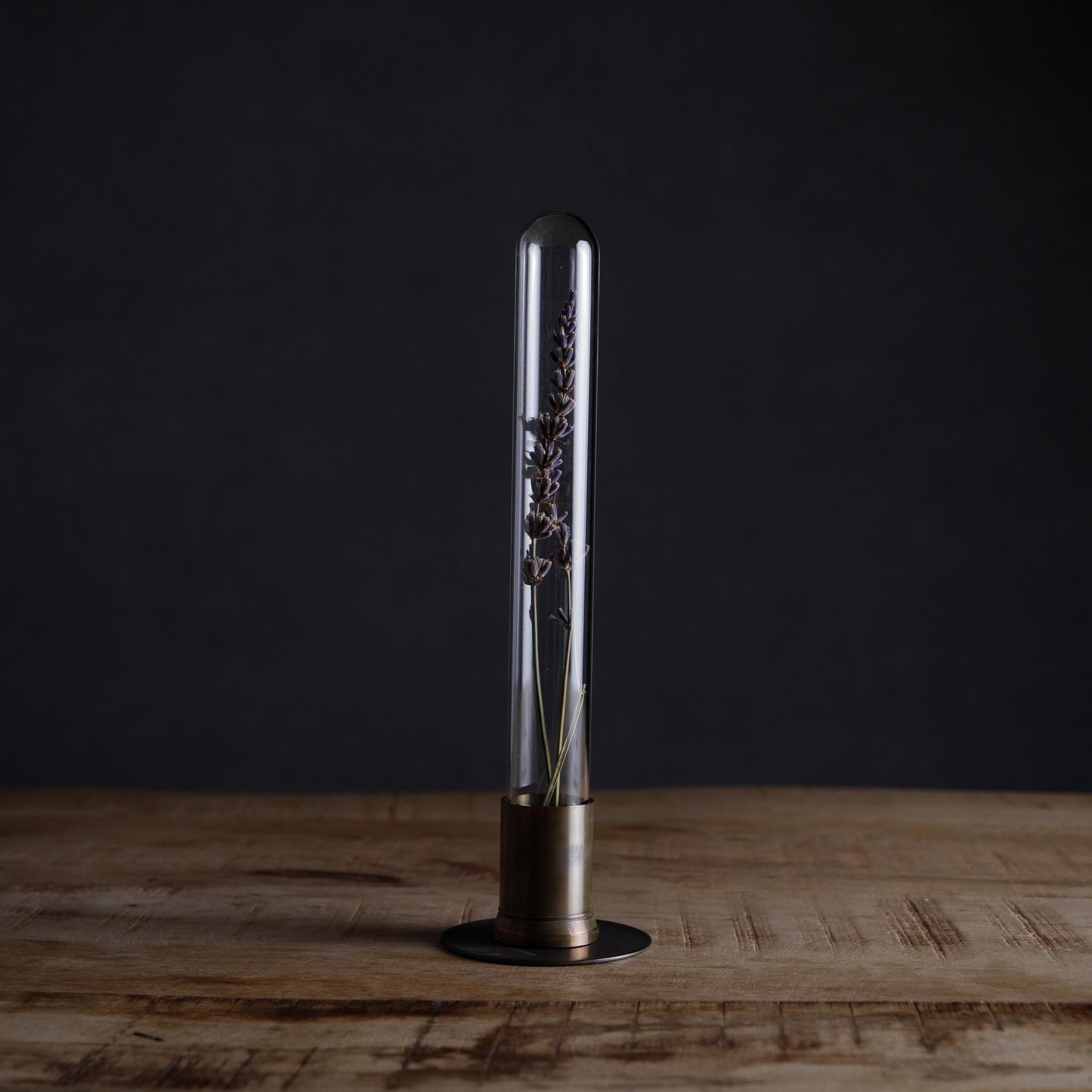 HERBARIUM BRASS GLASS DOME & FLOWER VASE RUST(ラベンダー)