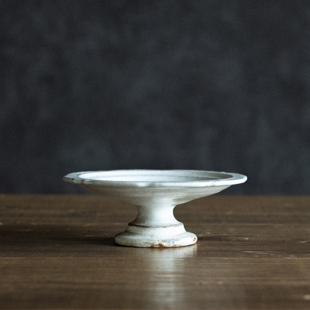 彫刻コンポート皿 13cm (鉄散)