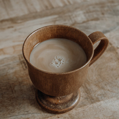 Beaded foot coffee cup (さびいろこはく)