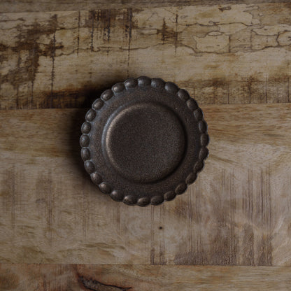 小菊プレート 鉄錆 小