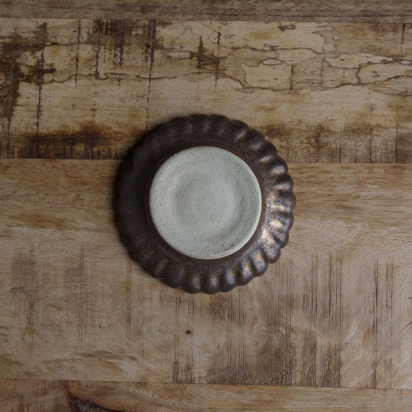 小菊プレート 鉄錆 小